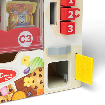 Melissa &amp; Doug Play Food, Snack Vending Machine – 16-Piece Set