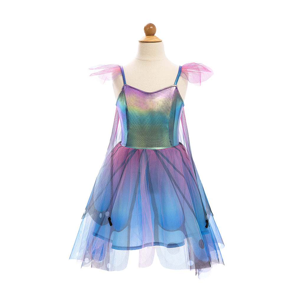 Great Pretenders Dress-Up Outfit, Blue/Purple Butterfly Dress with Wings - Size 2-6 Years