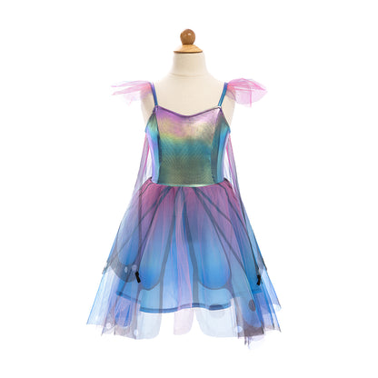 Great Pretenders Dress-Up Outfit, Blue/Purple Butterfly Dress with Wings - Size 2-6 Years