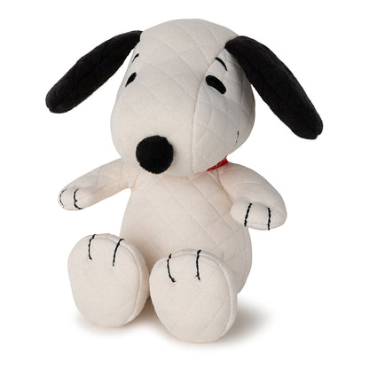 Snoopy Plush Toy, Quilted Jersey Cream, 17 cm - Nuser Plush in Gift Box