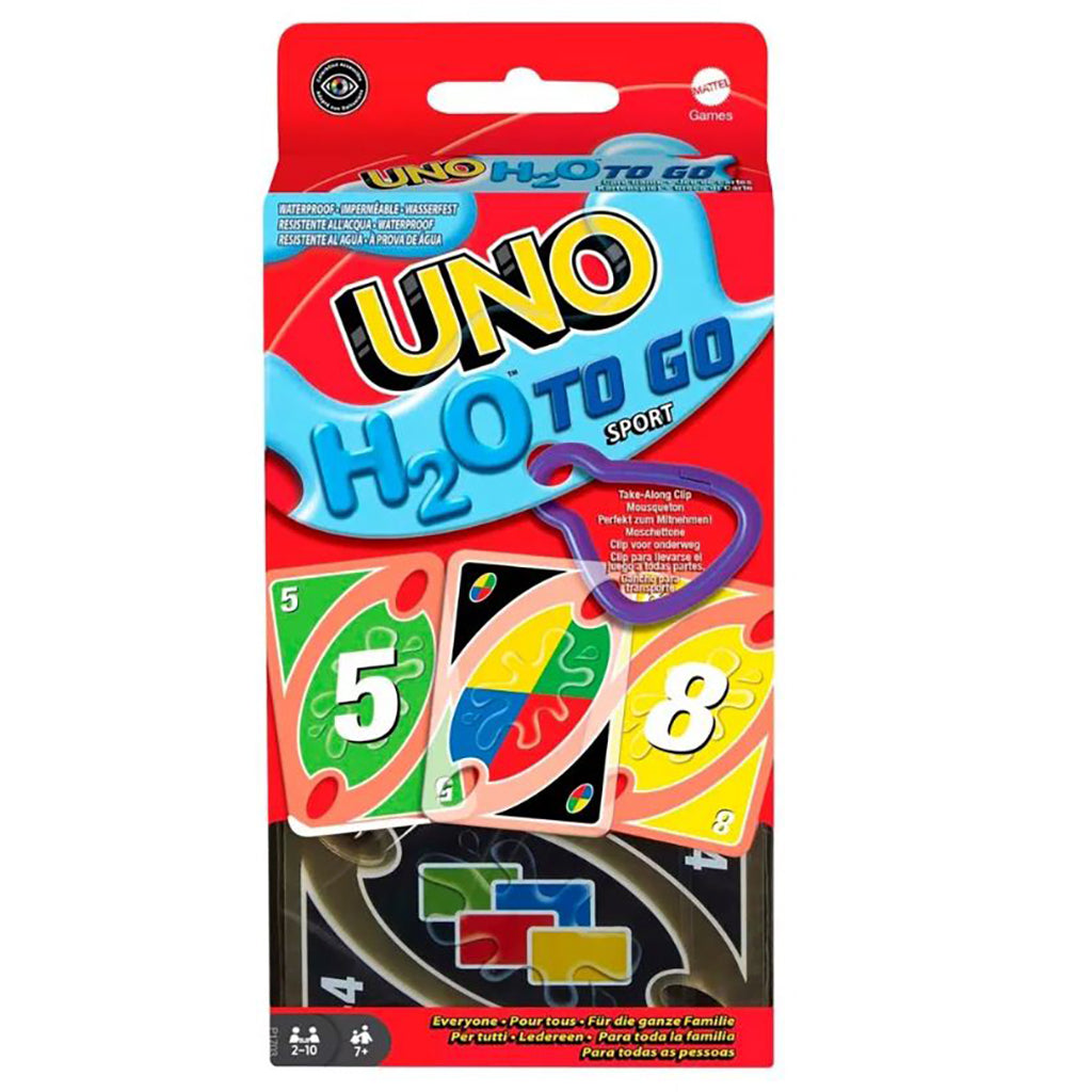 Uno Card Game, H2O to Go - Waterproof Edition