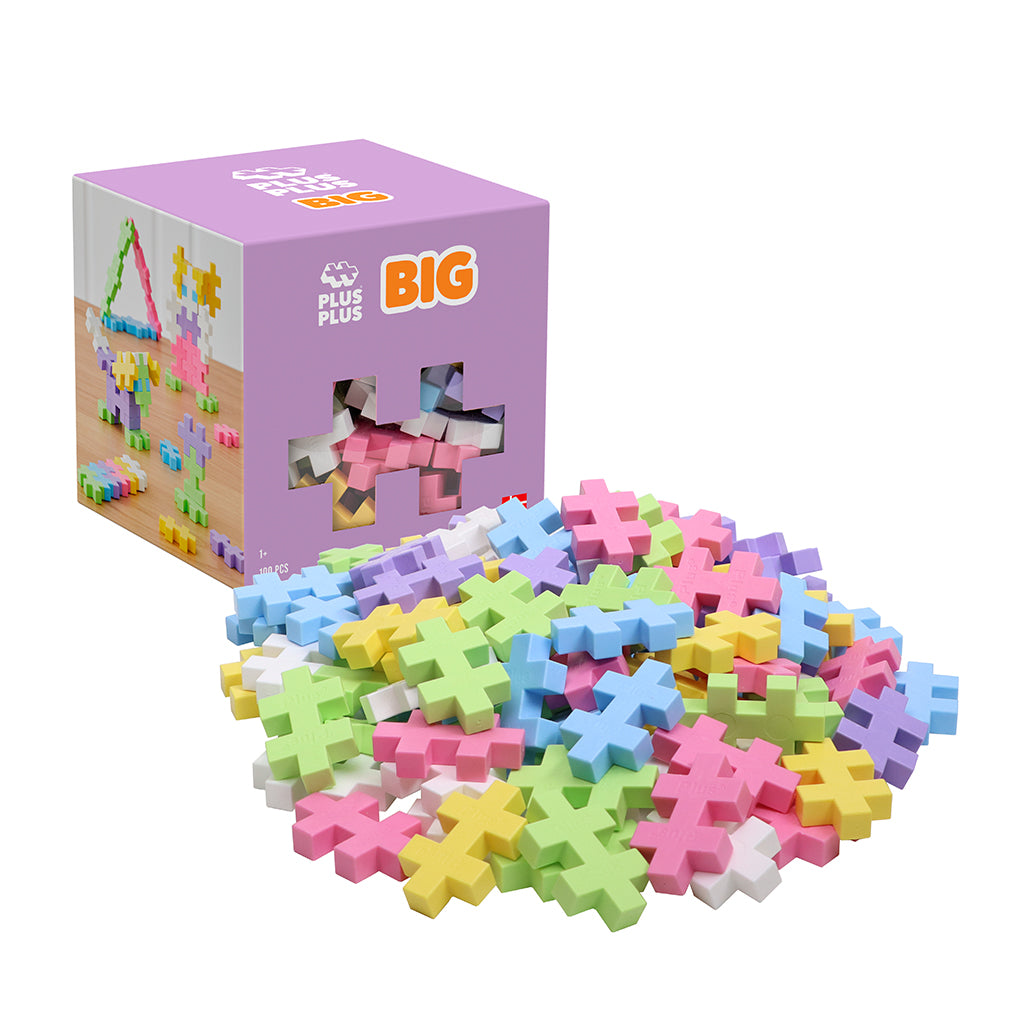 Plus-Plus BIG Pastel farvemix, 100 stk