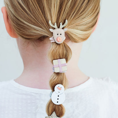 Mimi &amp; Lula Hair Accessories, 6 Hair Elastics - Reindeer Christmas