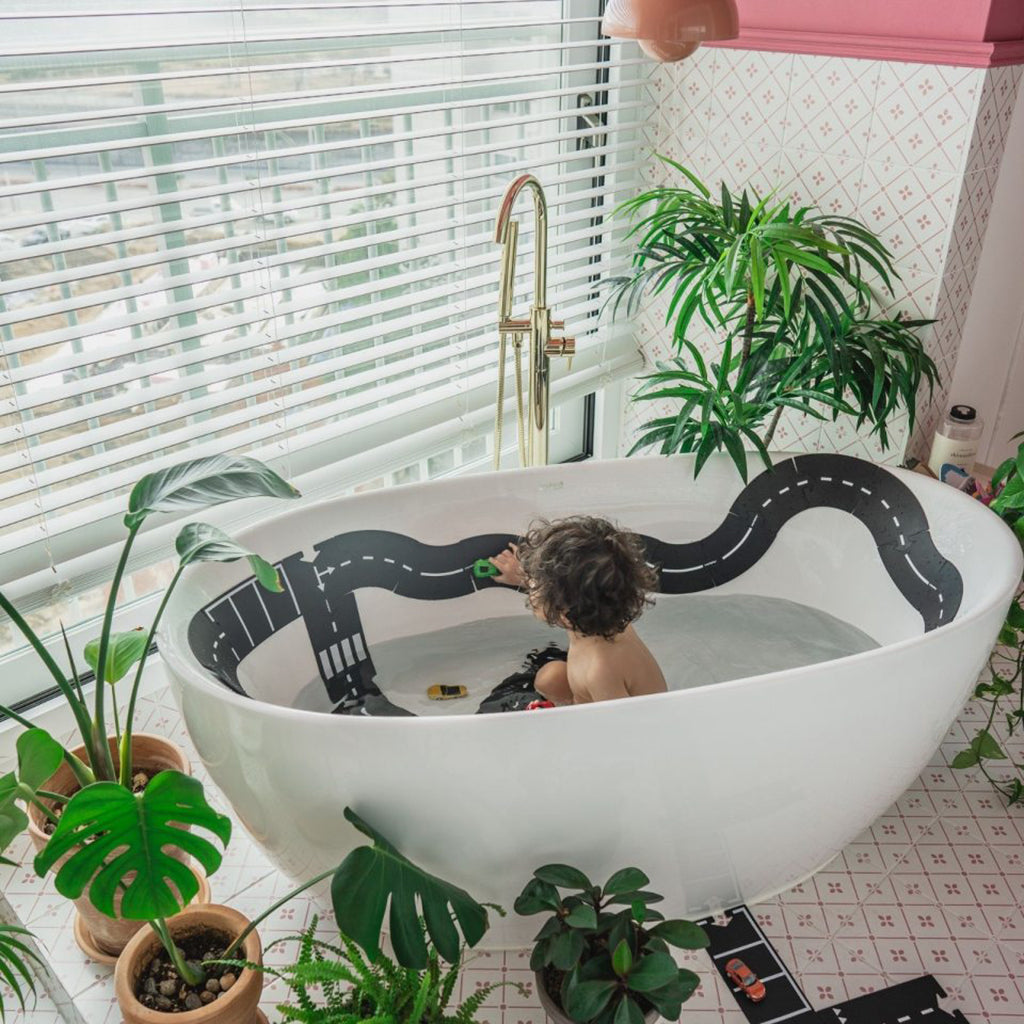 Waytoplay Rubber Road Track, 24 Pieces - Highway