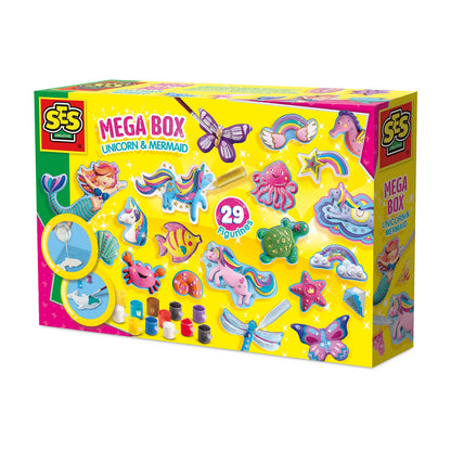 SES Creative Cast &amp; Paint, Mega Set - Unicorn and Mermaid