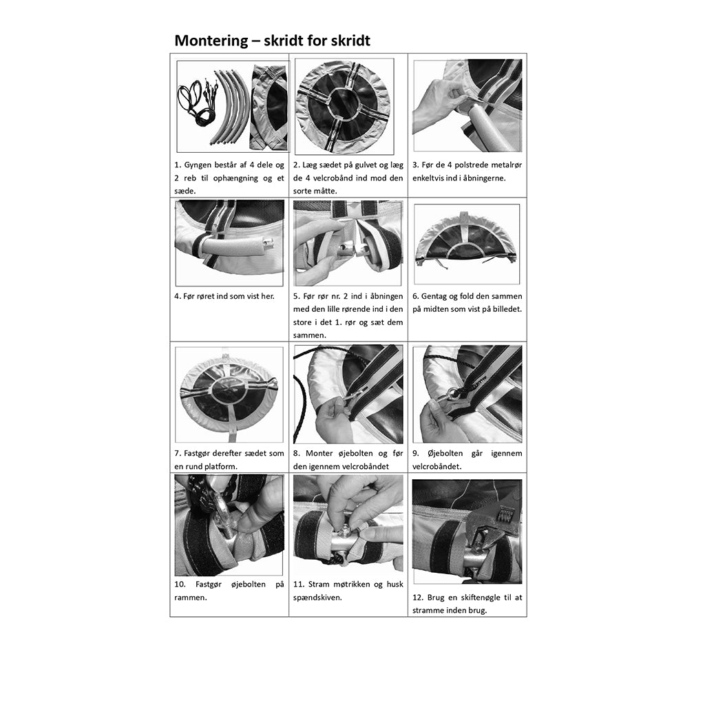 KREA Round Nest Swing, Diameter 70 cm - Black