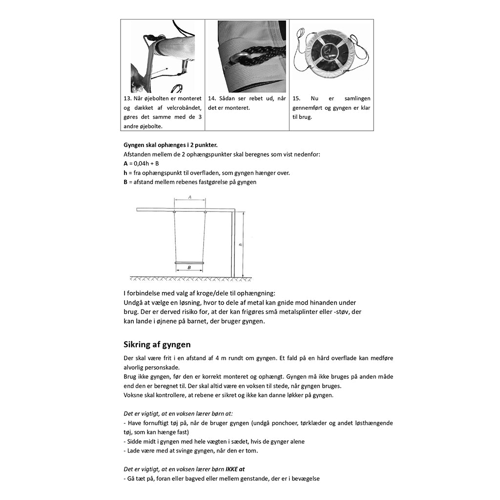 KREA Round Nest Swing, Diameter 70 cm - Black