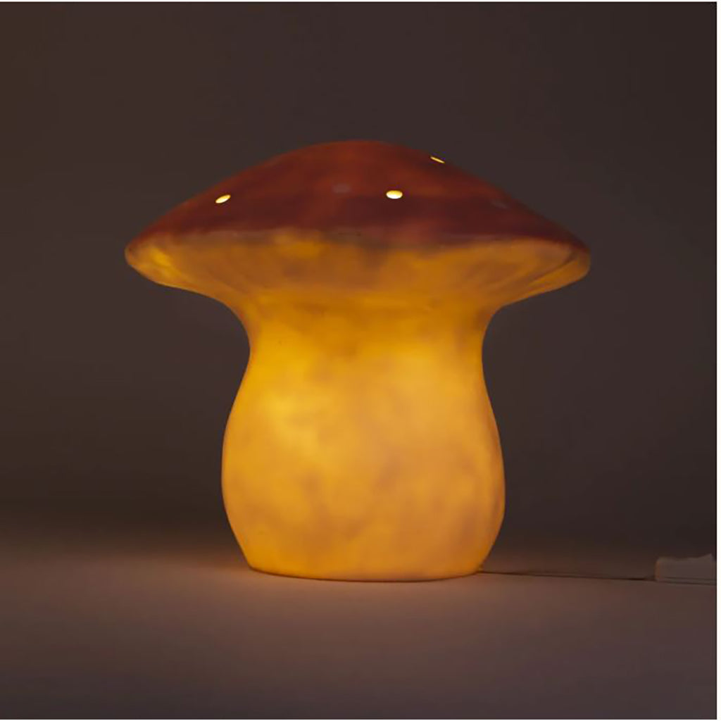 Mushroom Lamp, Large Toadstool - Vintage Pink