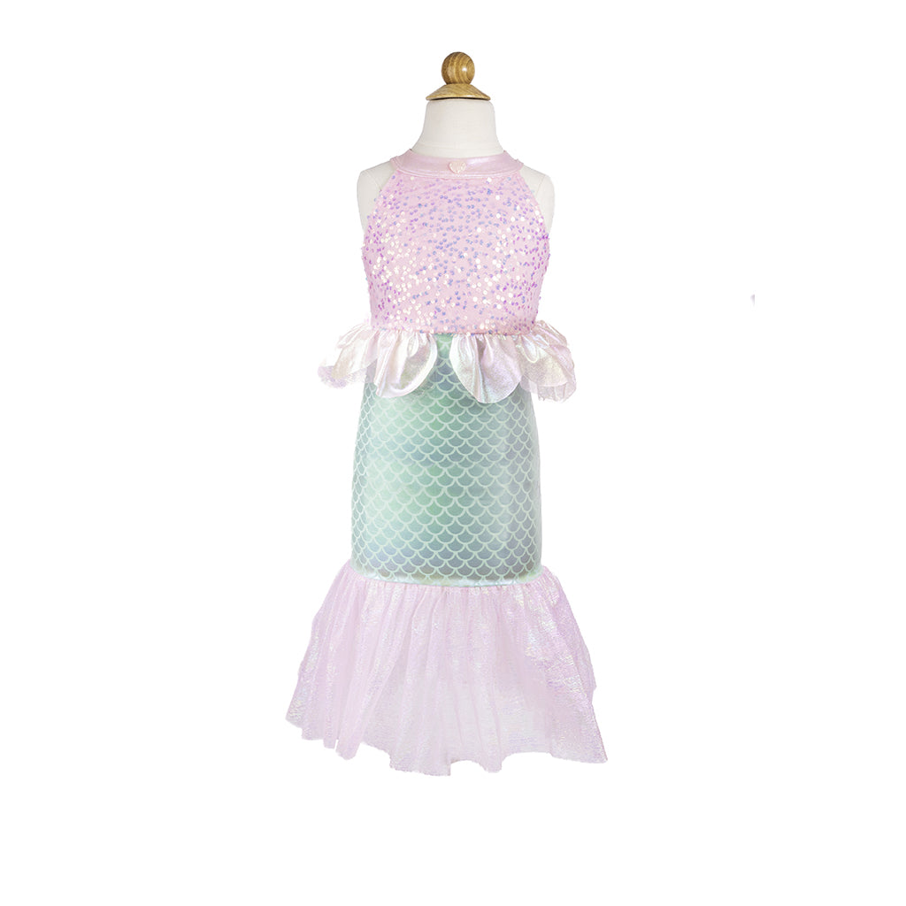 Great Pretenders Dress-up Costume, Mermaid Dress, Misty Pink - Size 3-8 Years