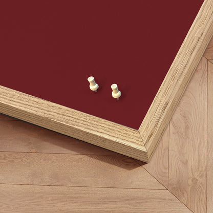 Bulletin Board with Oak Frame, Pinot Noir - 62 x 42 cm