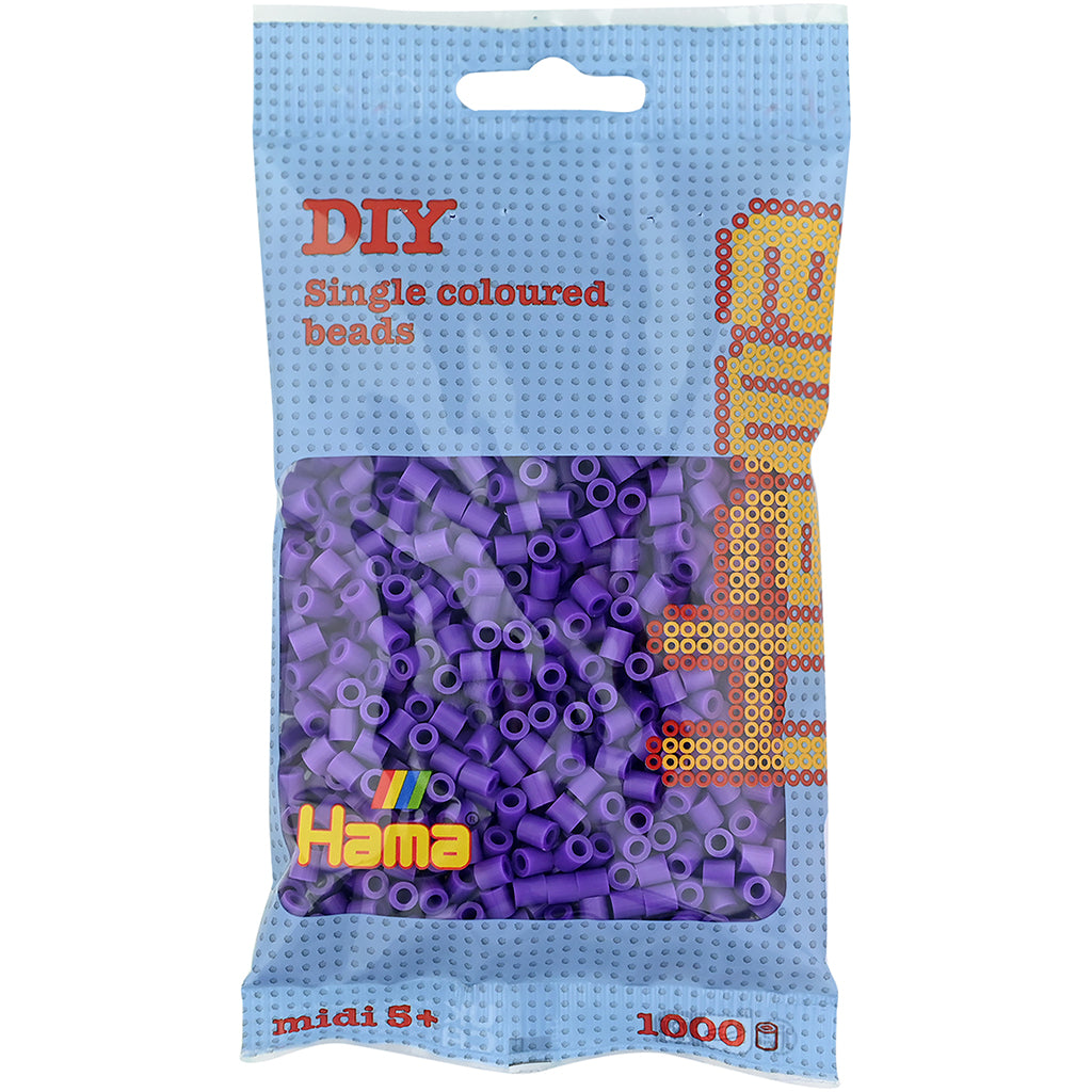 Hama Midi perler i pose, Lilla - 1000 stk