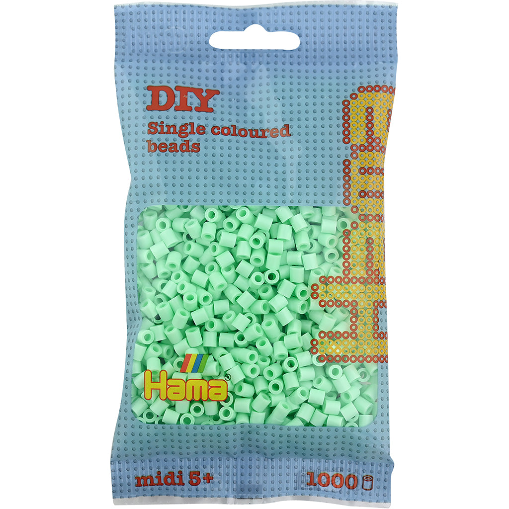 Hama Midi Beads, Pastel Mint – 1,000 pcs (Bagged)