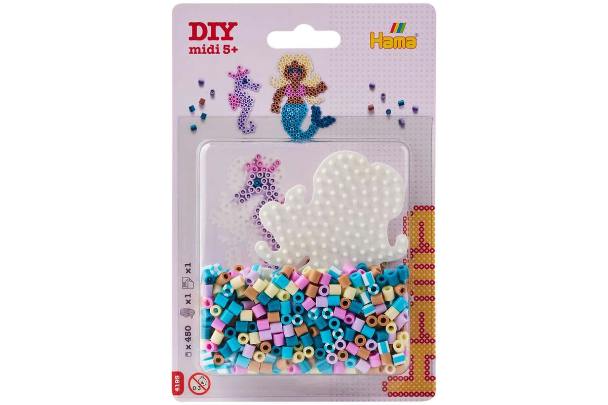 Hama Midi Bead Plate Set, Mermaid