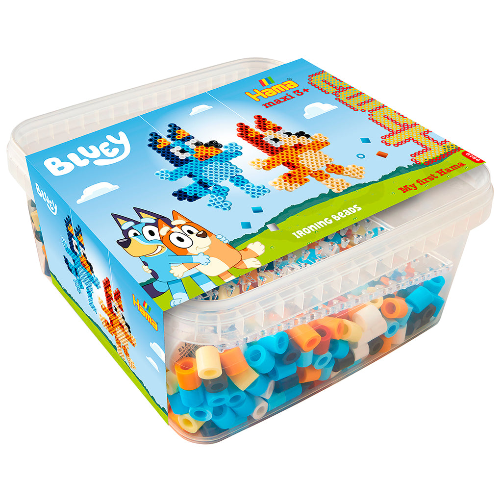 Hama Maxi Bead Plate Set in Tub, Bluey