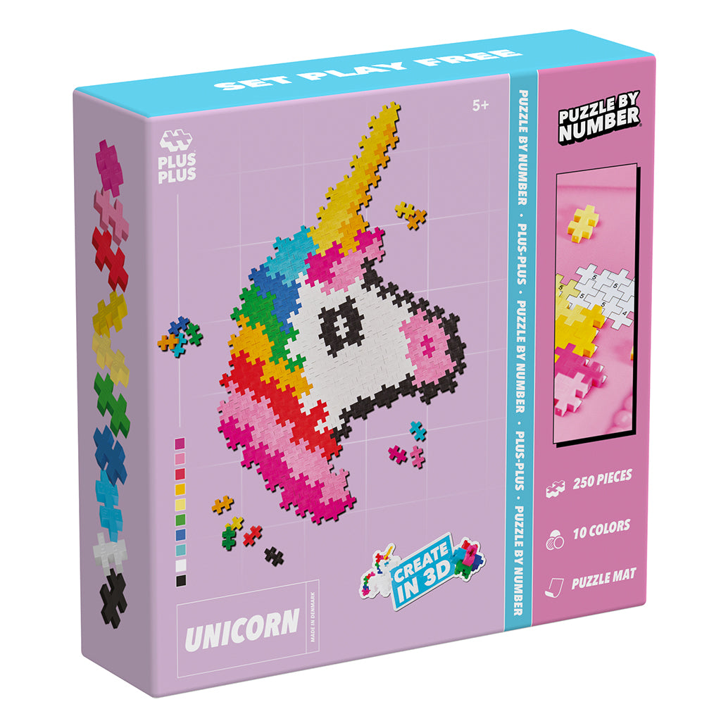 Plus-Plus Puzzle by Number, Unicorn - 250 pcs