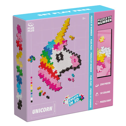 Plus-Plus Puzzle by Number, Unicorn - 250 pcs