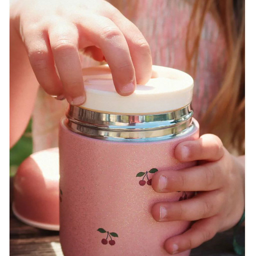 Konges Sløjd Glitter Thermal Lunchbox, Cherry Glitter