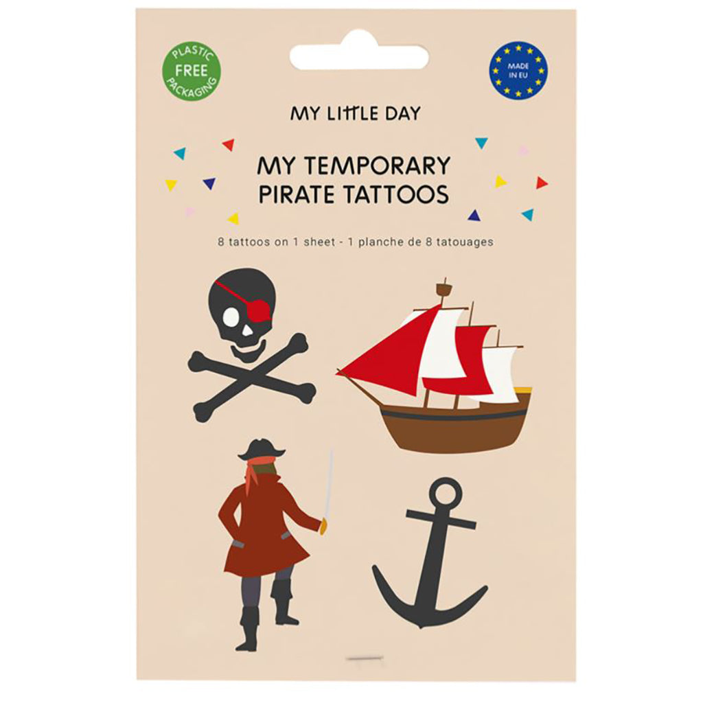 My Little Day Temporary Tattoos, Pack of 12 – Pirate