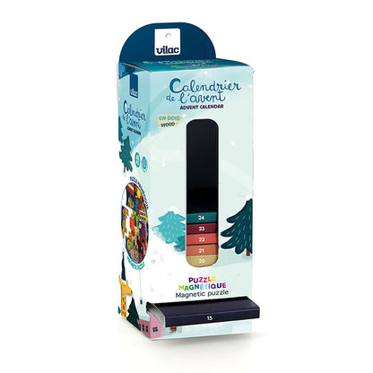 Vilac Advent Calendar, Advent Tower with Magnetic Puzzle, 48 Pieces