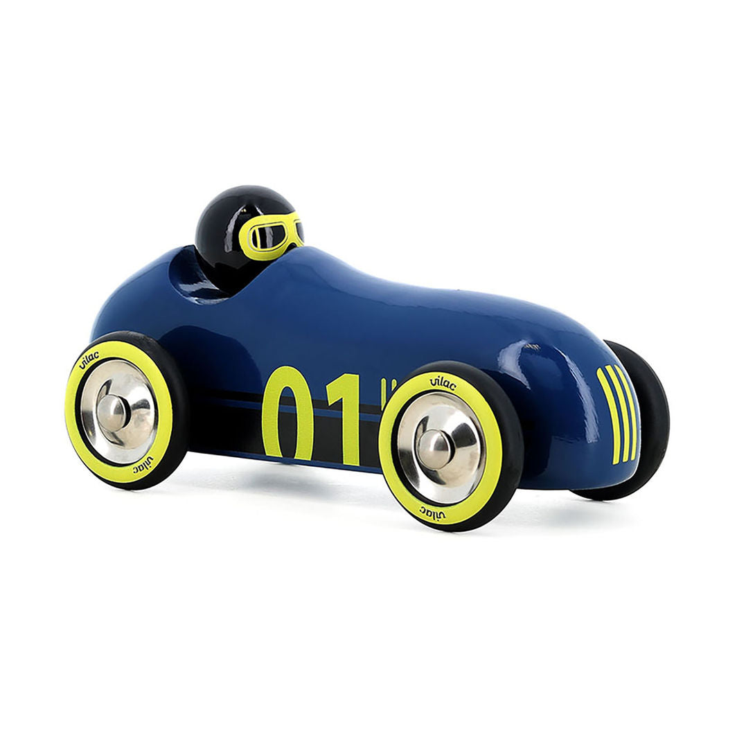 Vilac Vintage Racing Car, Old Sport - Sailor Blue