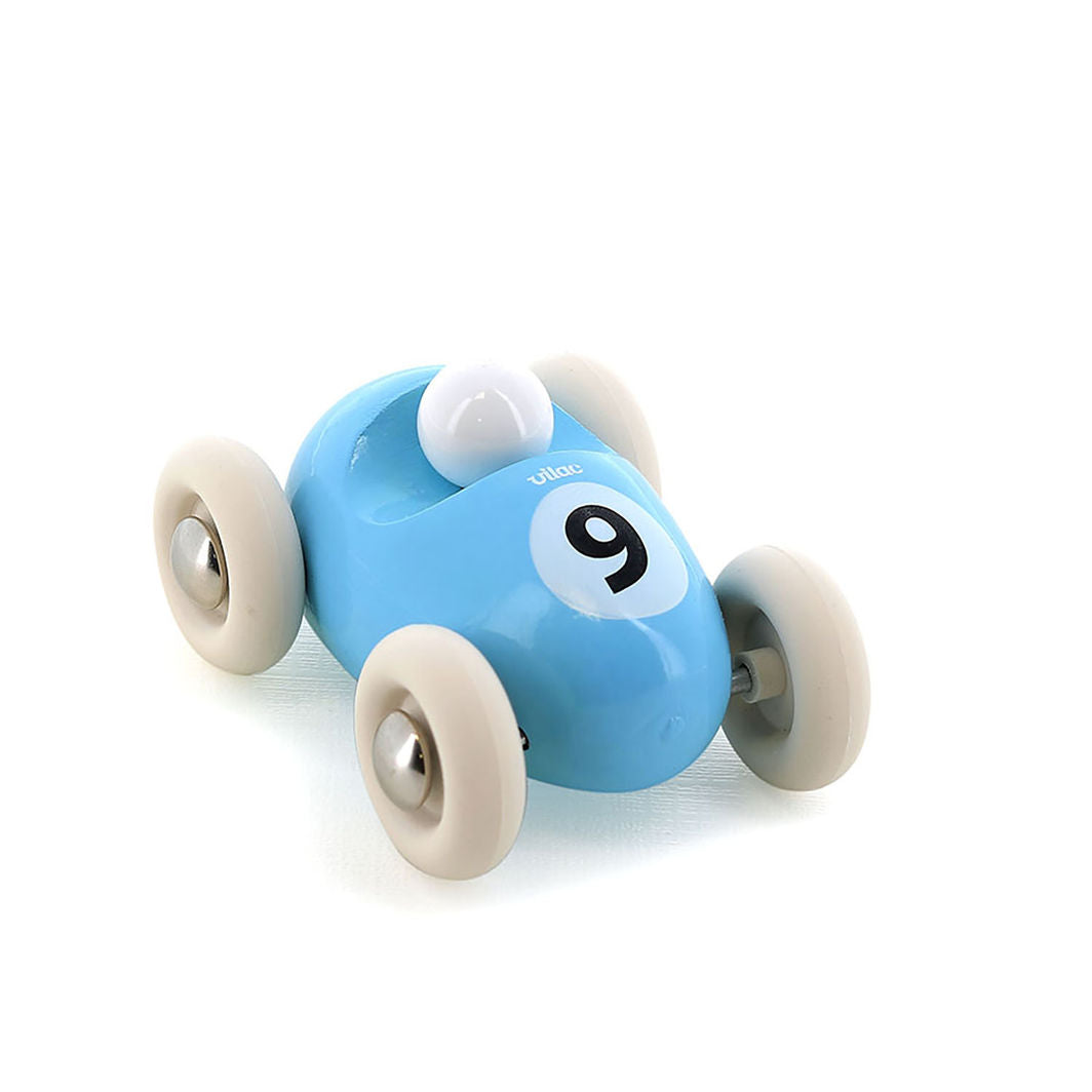 Vilac Vintage Mini Racer Car, No. 9 - Light Blue