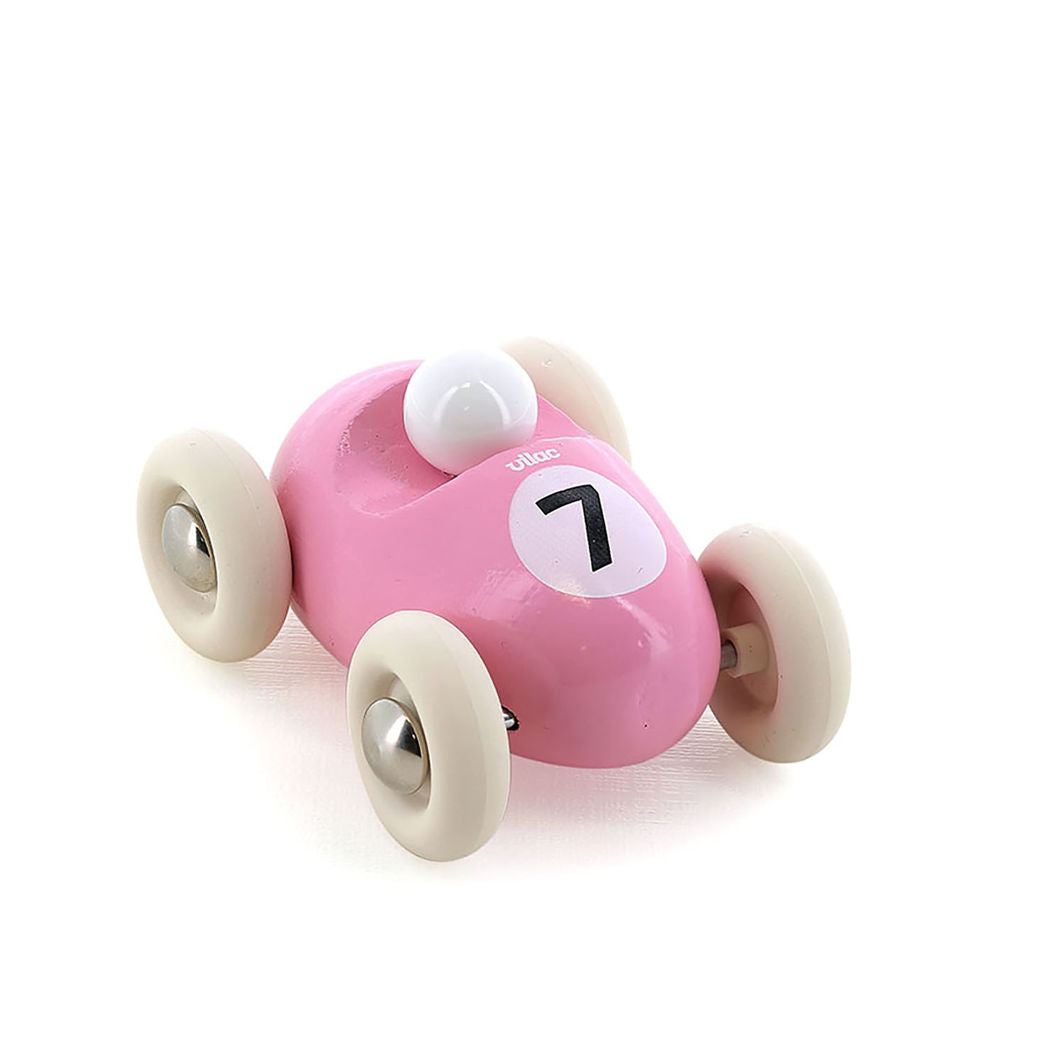 Vilac Vintage Mini Race Car, No. 7 - Pink