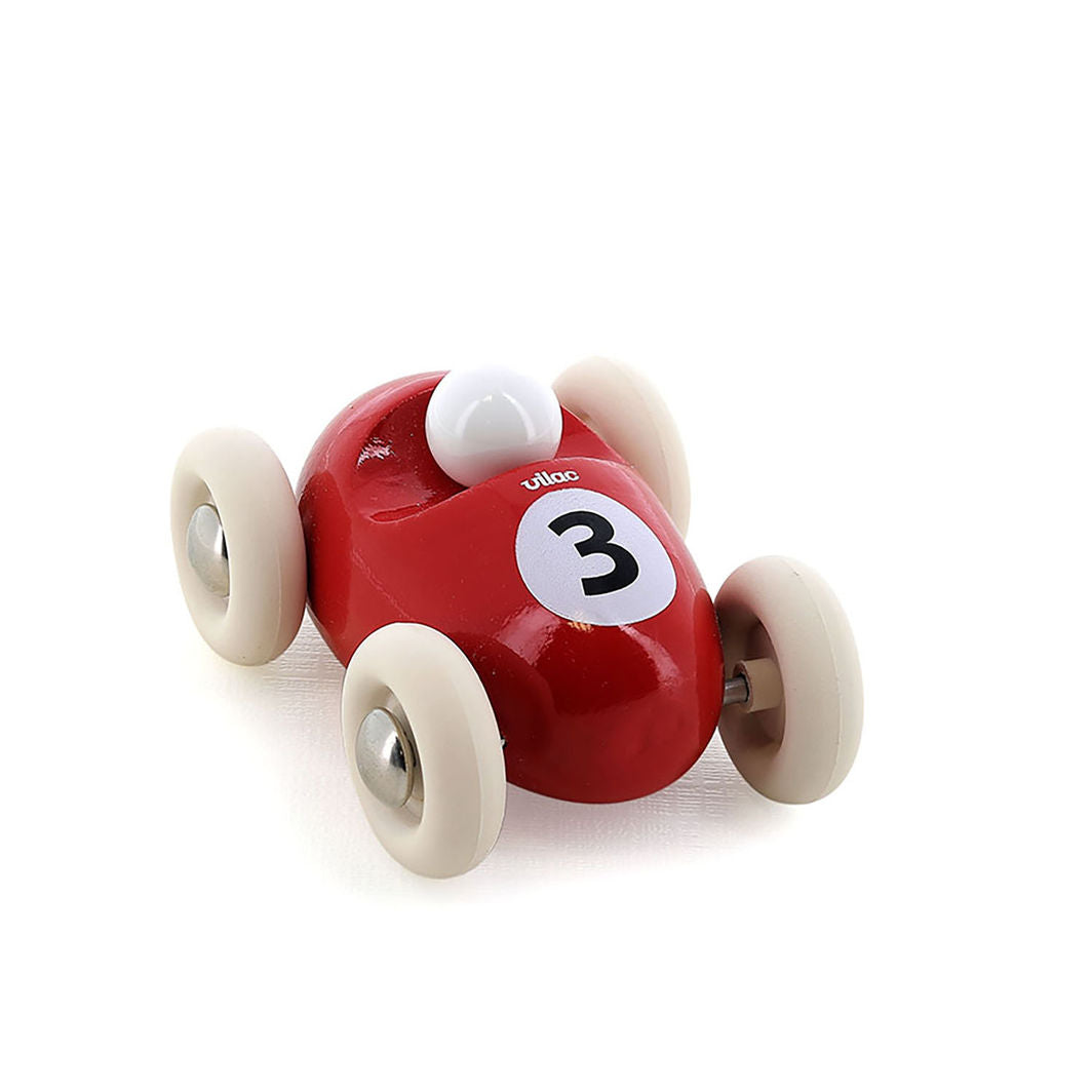 Vilac Vintage Mini Racer Car, No. 3 - Red