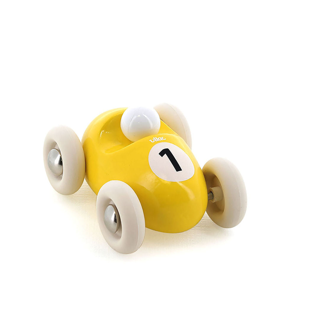 Vilac Vintage Mini Racer Car, No. 1 - Yellow