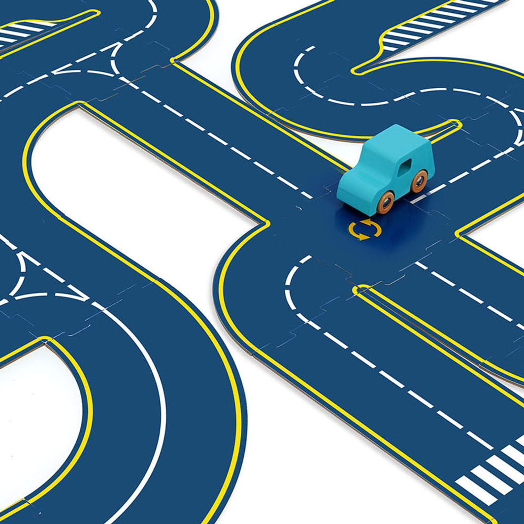 Vilac Vilacity Reversible Racetrack, 42 Pieces