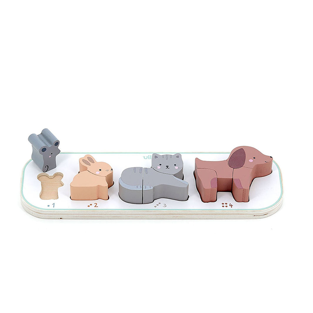 Vilac Puzzle with 10 Pieces - Four Animals