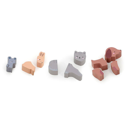Vilac Puzzle with 10 Pieces - Four Animals