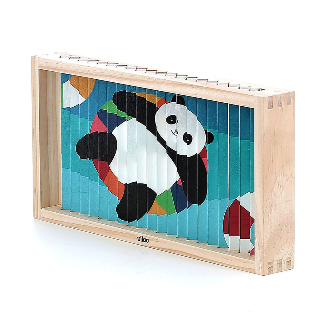 Vilac Agamografisk puslespil m. 20 brk, 4-dimensionelt design - Dyr