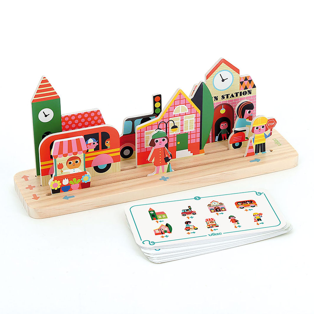 Vilac Combination Game, Oussassplass Brain Training - City