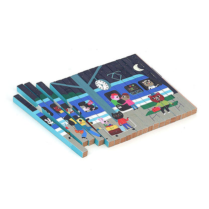 Vilac Agamograph Puzzle with 20 Pieces, 4-Dimensional Design - Transport