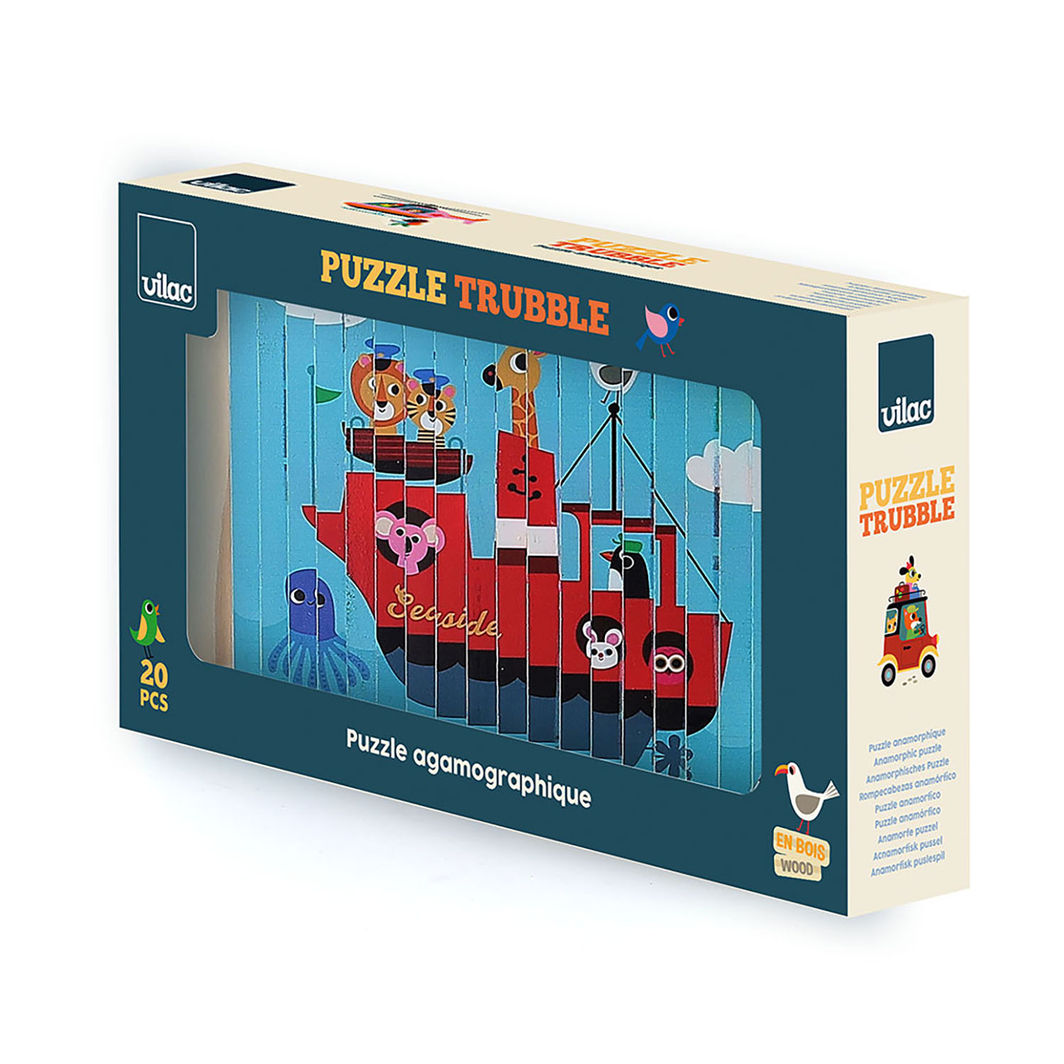 Vilac Agamograph Puzzle with 20 Pieces, 4-Dimensional Design - Transport