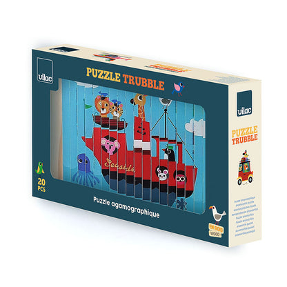 Vilac Agamograph Puzzle with 20 Pieces, 4-Dimensional Design - Transport