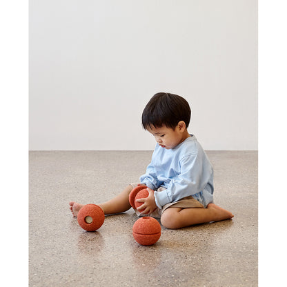 Modu 3 Foam Balls, Burnt Orange/ Dusty Green