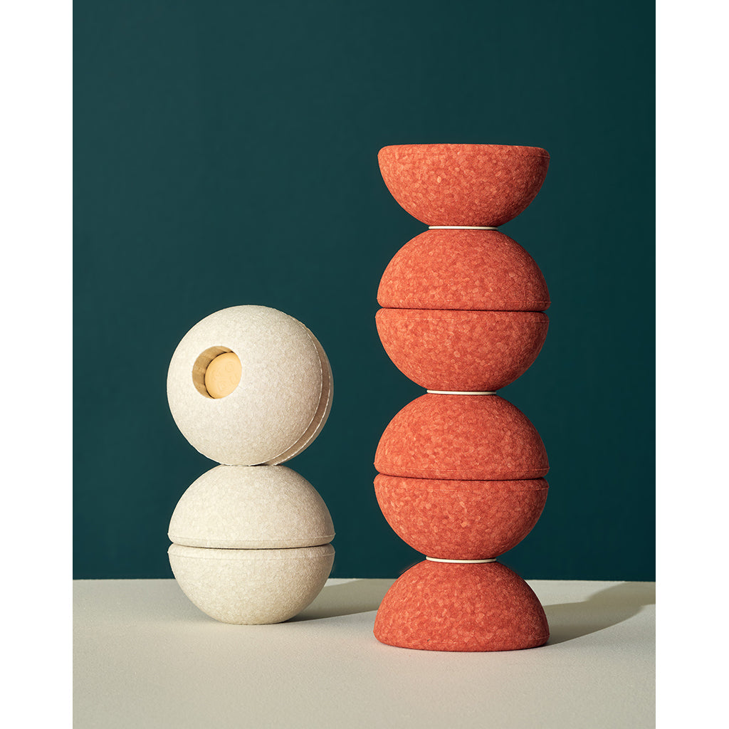 Modu 3 Foam Balls, Burnt Orange/ Dusty Green