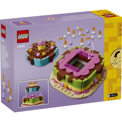 LEGO® Birthday Cake with Decorations, Fun Gift Set, Table Decoration 40815