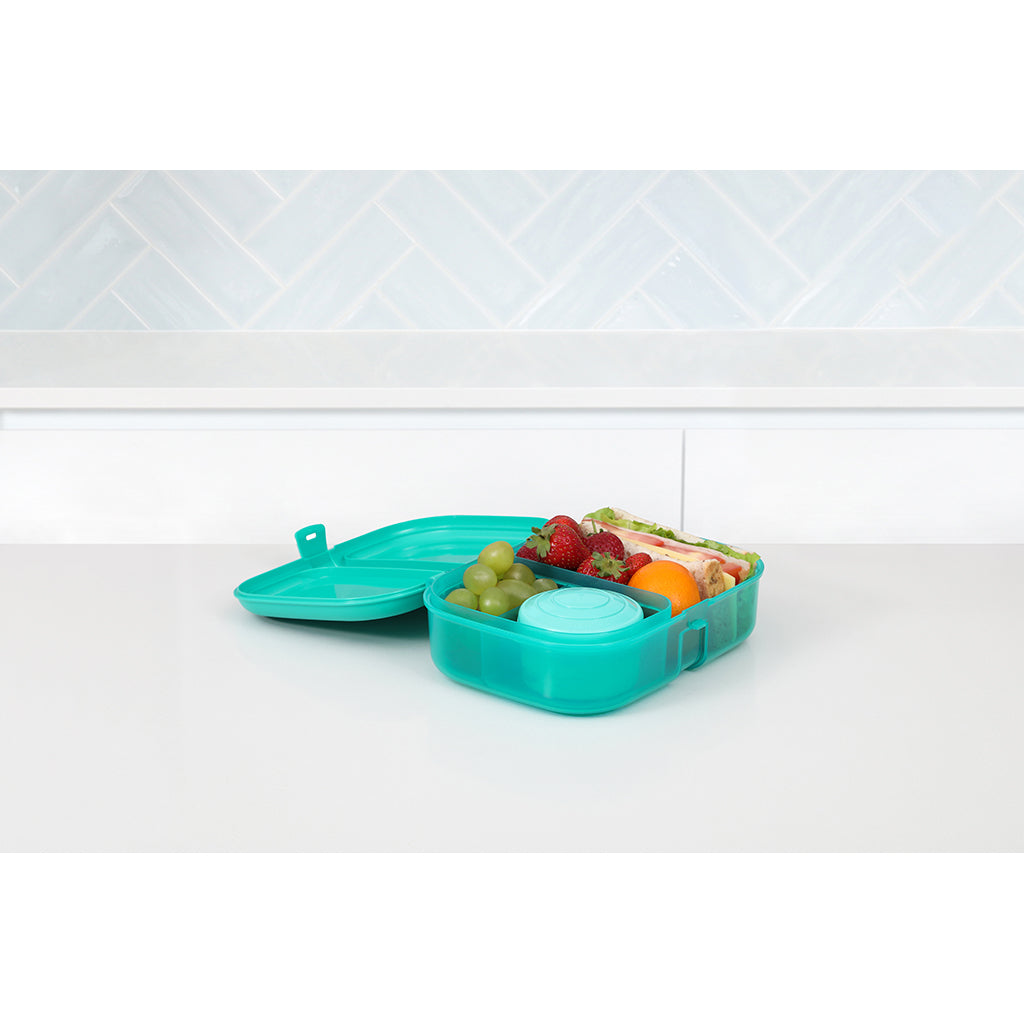 Sistema Ribbon Lunch Box with Removable Compartment, 1.1L - Teal