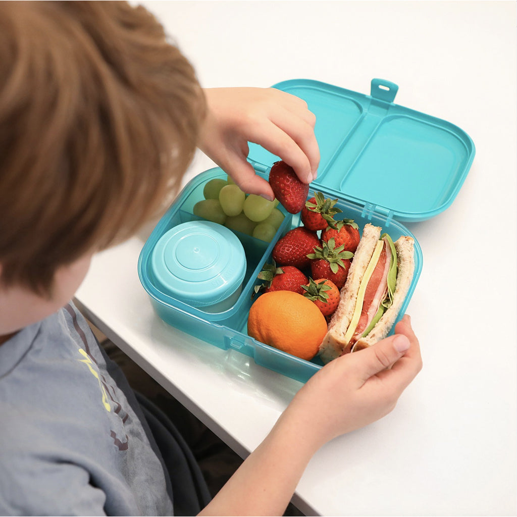 Sistema Ribbon Lunch Box with Removable Compartment, 1.1L - Teal