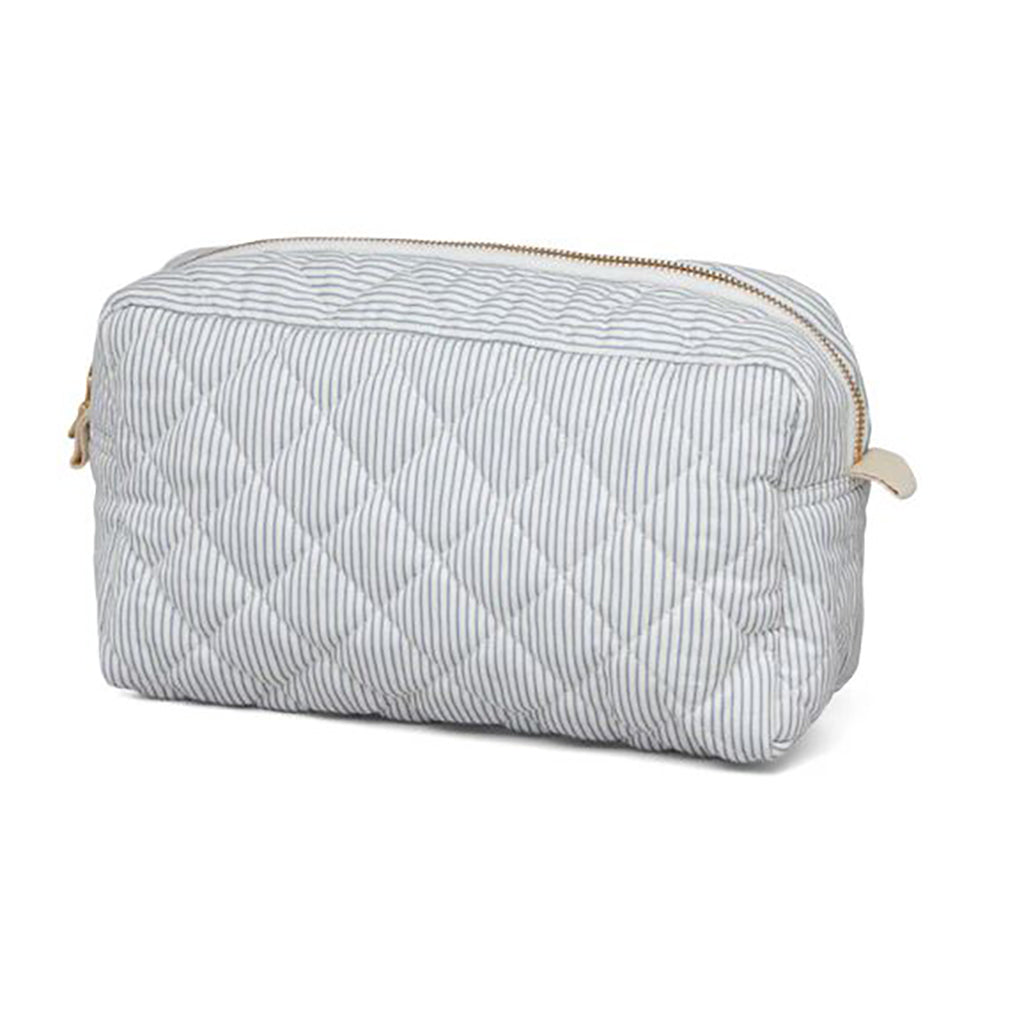 Cam Cam Quilted Toiletry Bag, Classic Stripes Blue/Praline