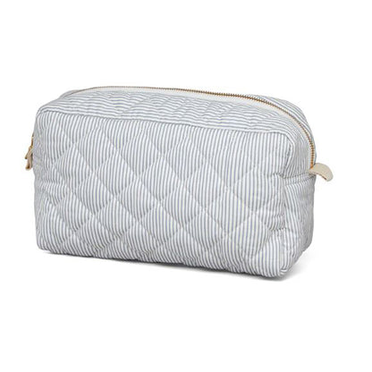 Cam Cam Quilted Toiletry Bag, Classic Stripes Blue/Praline