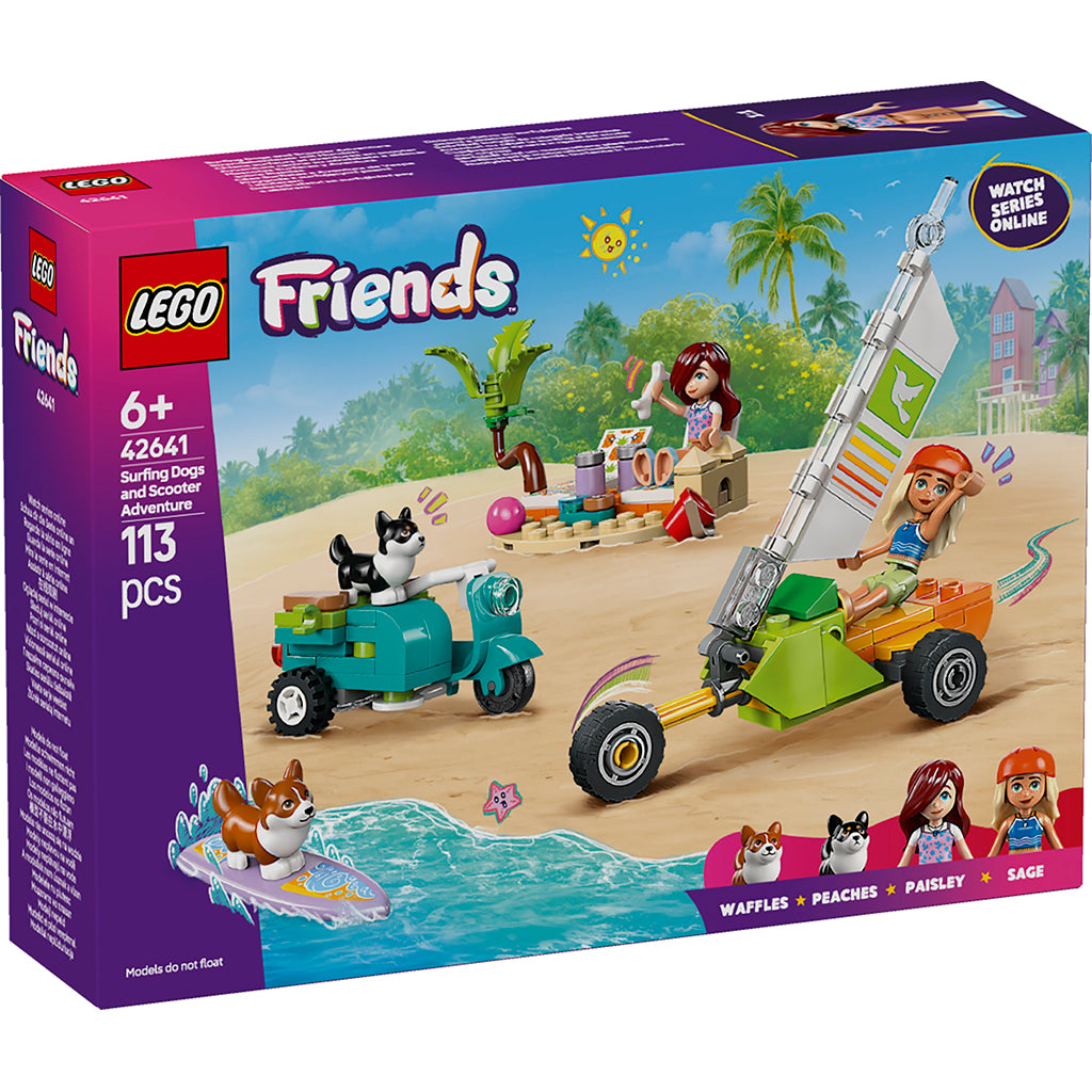 LEGO® Friends, Surfing Dogs Adventure with Scooter