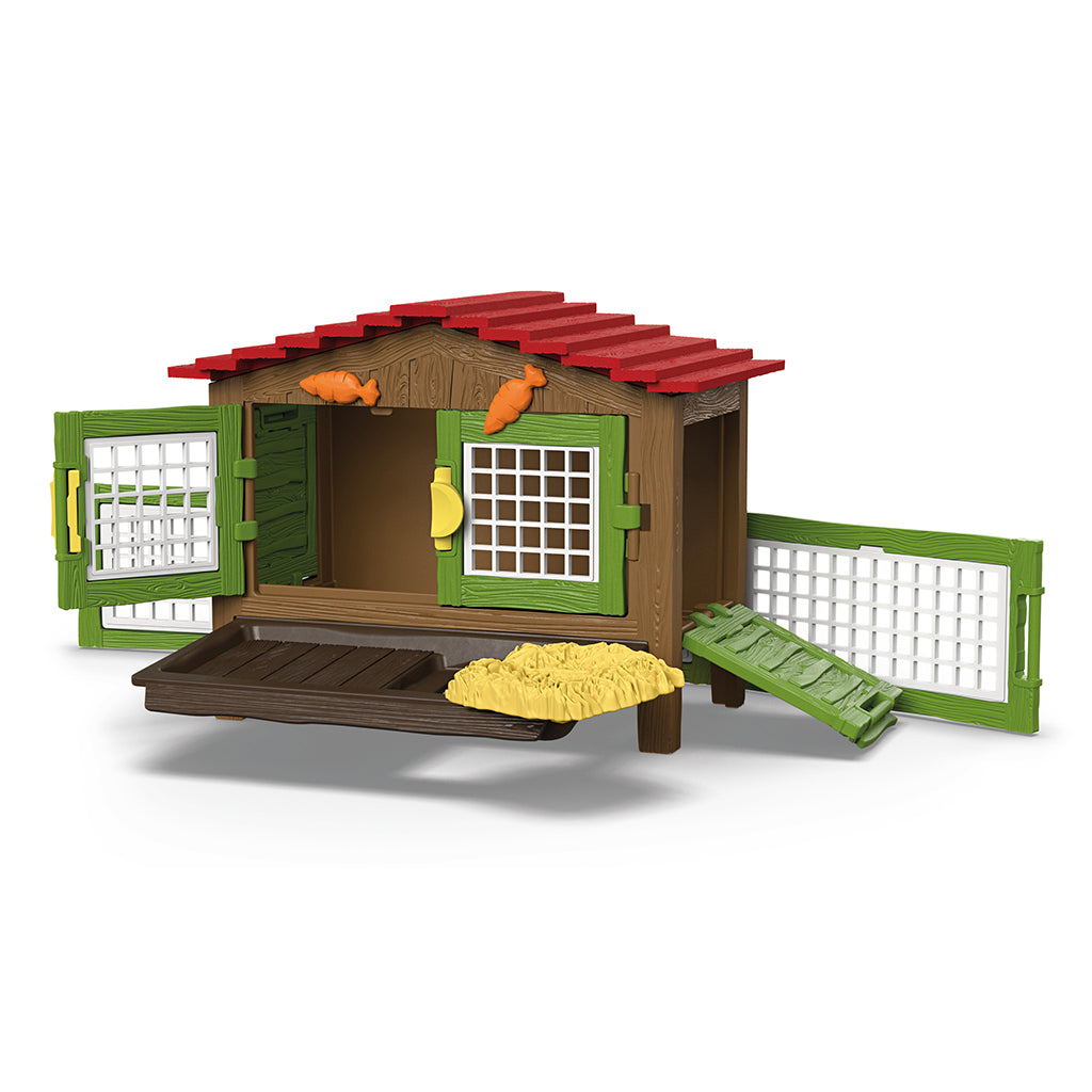 Schleich Rabbit Hutch with 3 Rabbits