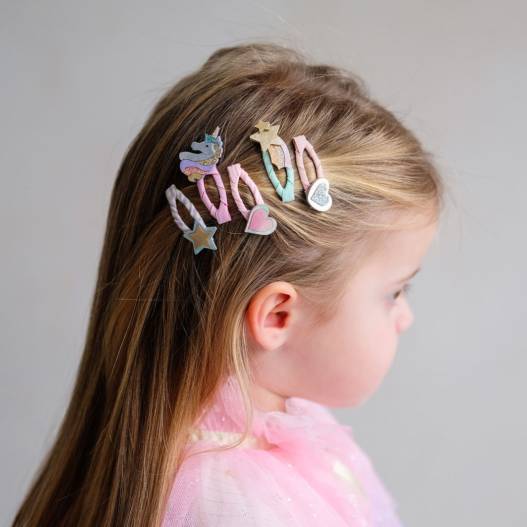Mimi &amp; Lula 5 Hair Clips, Mini Dreamy My Little Unicorn