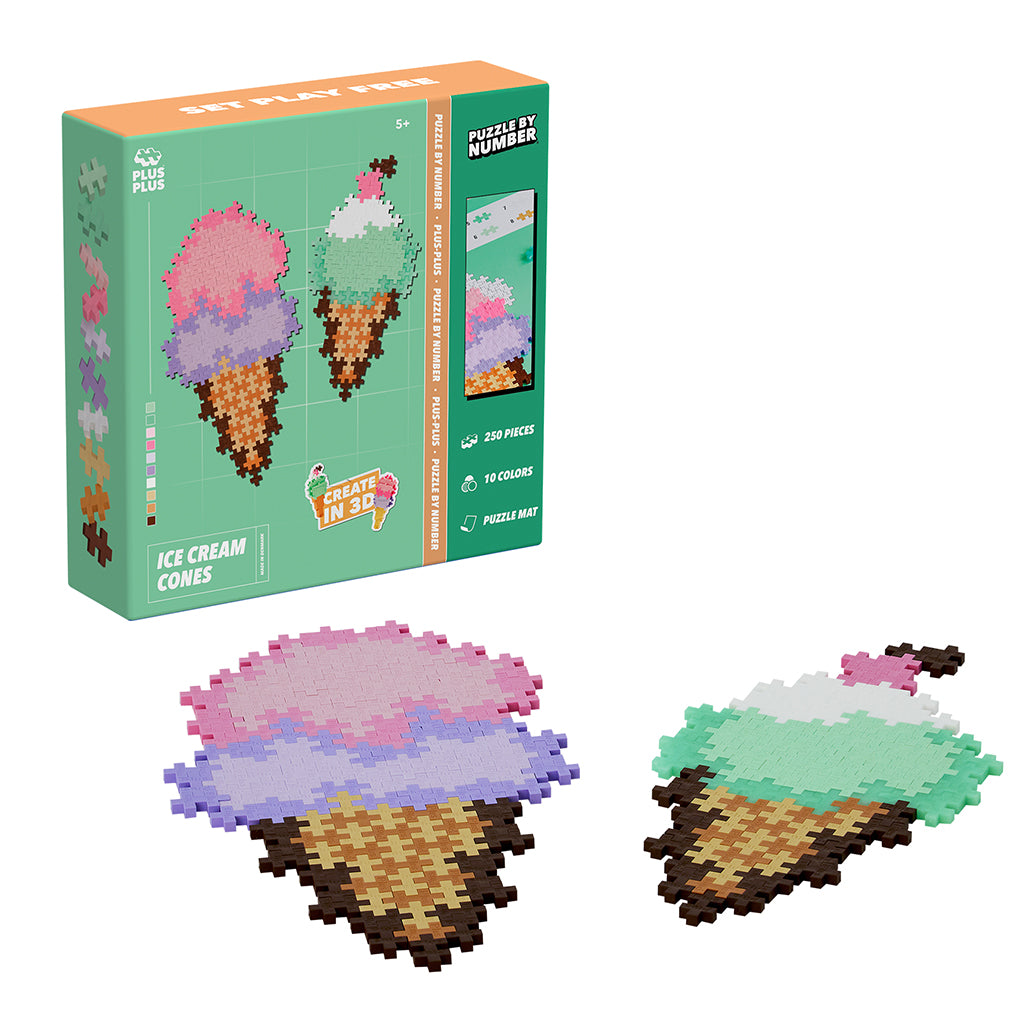 Plus-Plus Puzzle by Number, Isvafler - 250 stk
