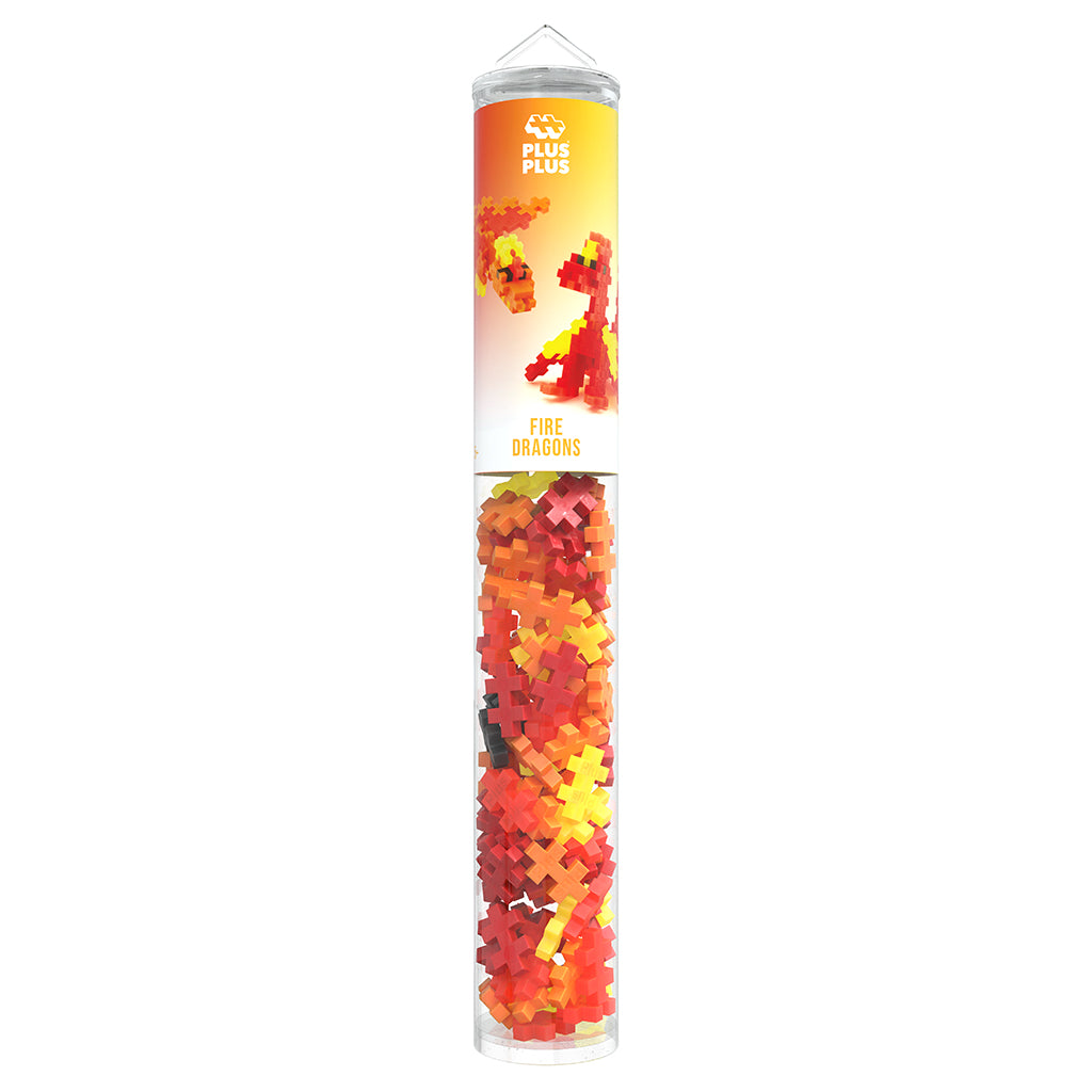 Plus-Plus Fire Dragon, 100 Pieces in a Tube