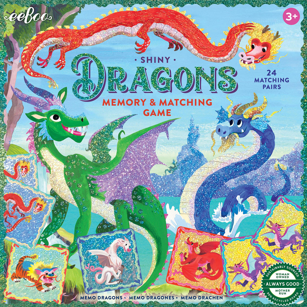 eeBoo Memory Game, Dragons and Glitter
