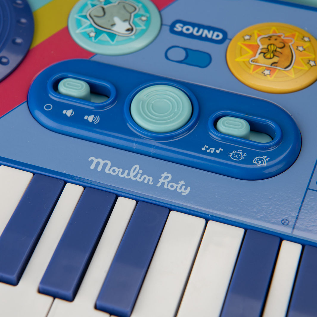 Moulin Roty Electric Keyboard - Puce &amp; Pilou